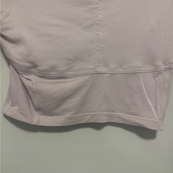 Lululemon Better Best Cut Out Light Pink Ribbed Long Sleeve Cropped Top - Picture 11 of 12